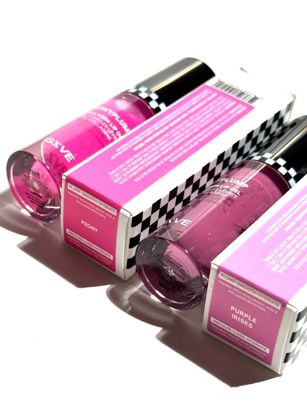 2 Discontinued DewyPlump Collagen Lip Gel by GXVE - in Peony and Purple Irises - Picture 2 of 2